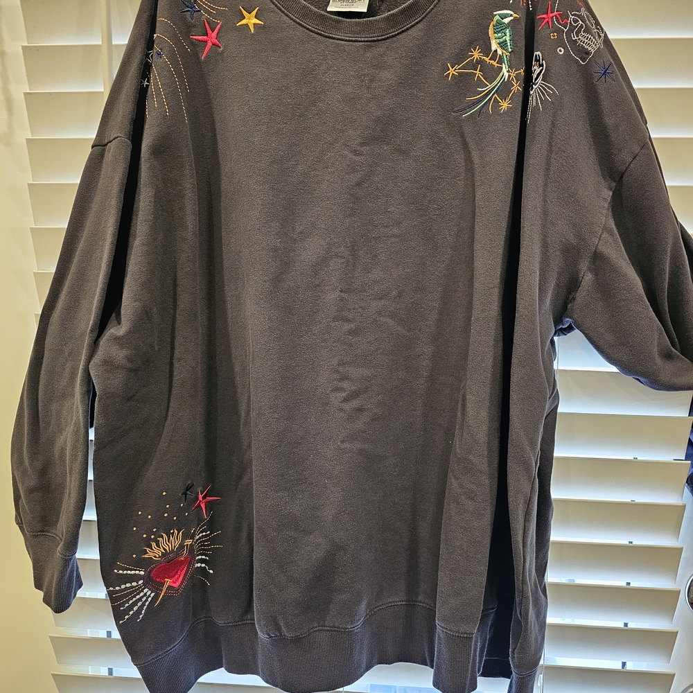 Torrid Gray Embroidered Women's Sweater